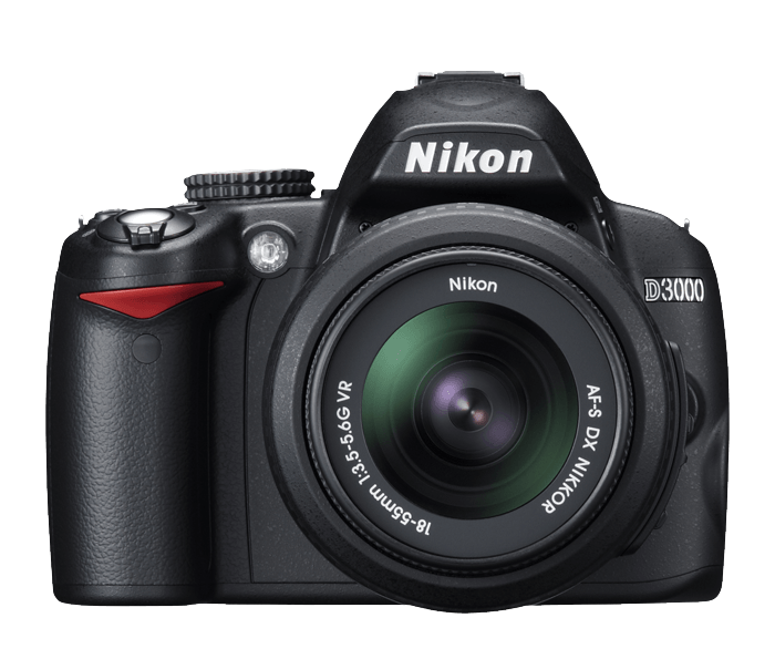 Nikon D3000 with 18-55mm kit lens