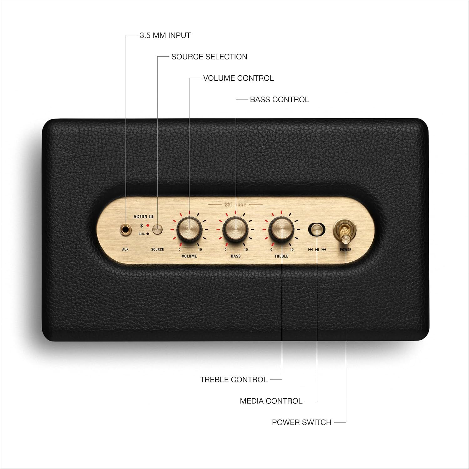 Marshall Acton III Wired Connectivity Stereo Home Speaker + 2 Years Official Brand Warranty - Image 4
